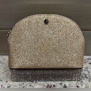 Kate Spade Gold Glitter Bag 6.5” x 4.5”